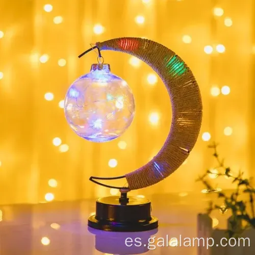 Lámpara de luna encantada única con efectos de estrellas centelleantes